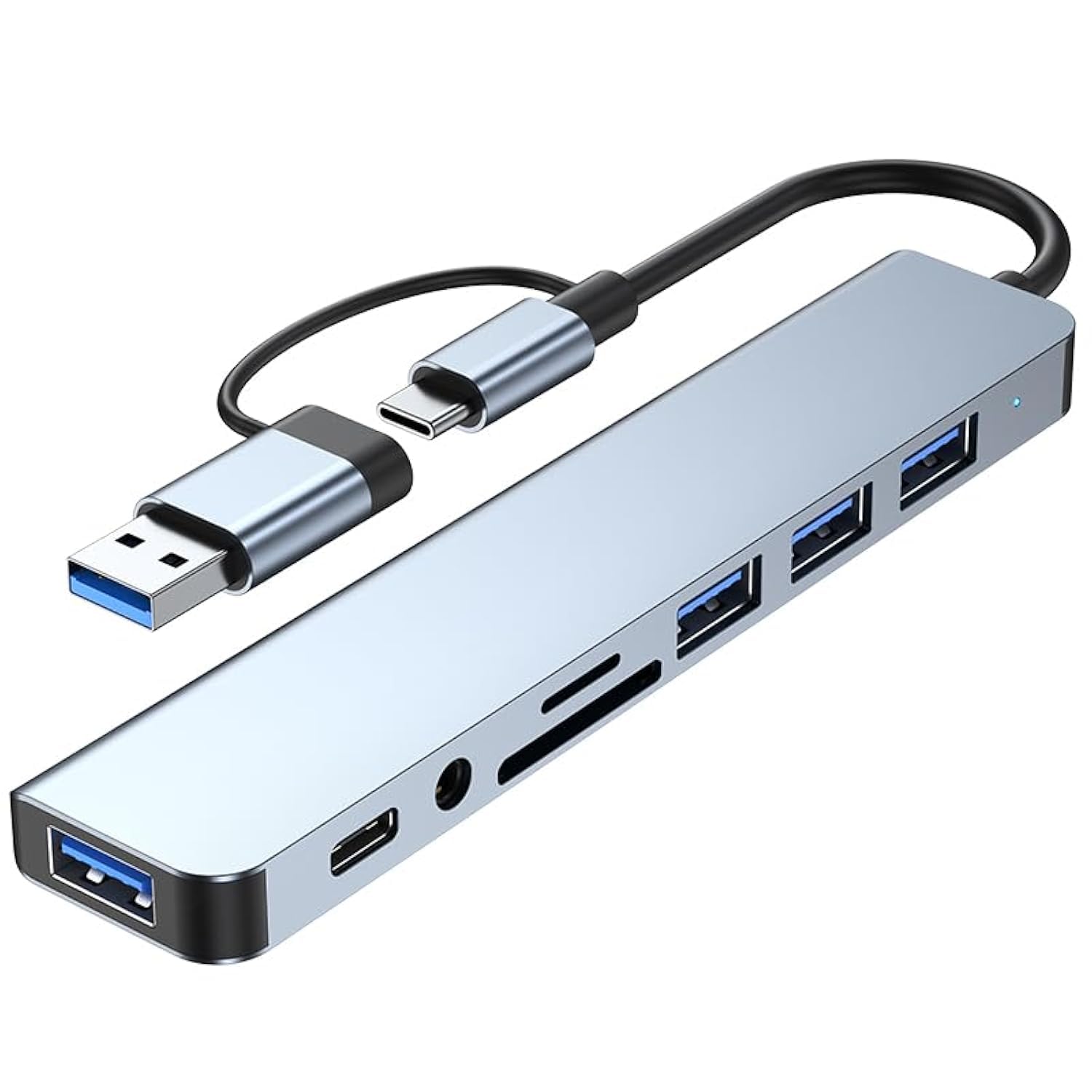 8 في 1 USB-C Hub Pro – محول متعدد المنافذ لأجهزة اللابتوب والتابلت والـPS5/PS4