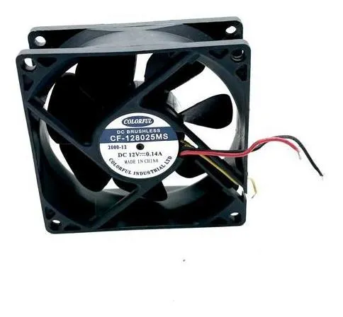 Vent 80x80x25mm 12vd 0,14a 3f Cf128025ms